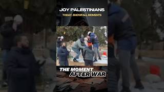 Joy!!! Palestinian children playing in the snow in Al Quds (Jerusalem)