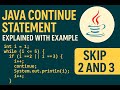 Java Continue Statement Explained with Example | Skip Iterations in While and For Loops  #21