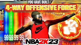 THIS "4-WAY OFFENSIVE FORCE" BUILD IS A DEMIGOD ON NBA2K23 CURRENT GEN! GAMEBREAKING BEST BUILD 2K23
