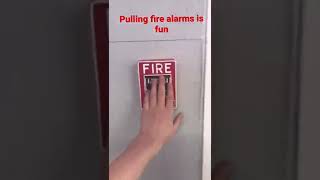 Pulling fire alarms for fun