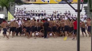 2016 香椎高校体育祭 棒倒し 準決勝