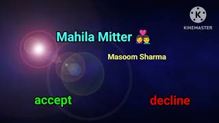 Mahila Mitter // Masoom Sharma// New haryanvi ringtone 2025 // #ringtone