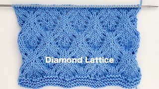 Diamond Lattice | Knitting Stitch Patterns For Ladies