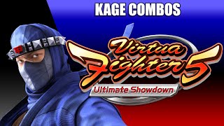 【VF5US】A Few Kage Combos (w/ Inputs)