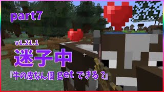 【Minecrft】part７⛏️『迷子中、皮が何個getできるの？』