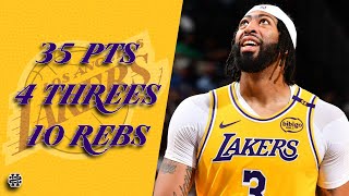 Anthony Davis 35 pts 4 threes 10 rebs vs Suns 2024 Preseason