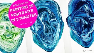 Painting 30 Portraits in 3 Minutes!