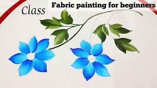 Fabric painting for beginners Lily artist fabric Works class 1