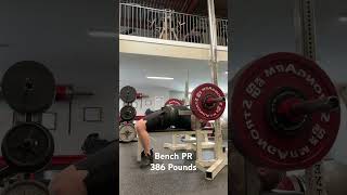 Bench PR. 175 kg/385 lbs.