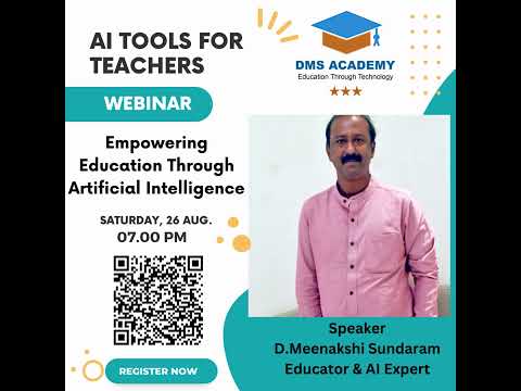 Webinar AI tools for teachers poster #ai #aiforeveryone #aiinspiration education