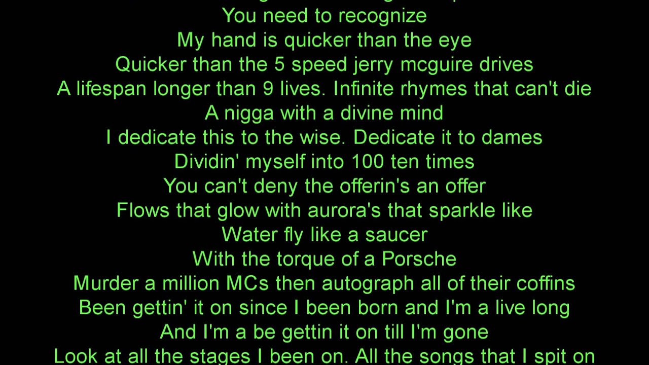 Rap Lyrics That Rhyme