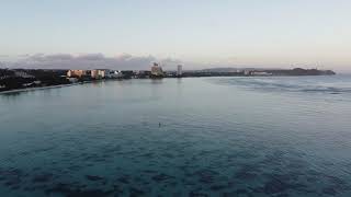 Flying our drone over Tumon Bay