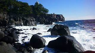 Jogasaki coast near Cape  Kadowaki at rough sea