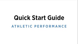 Quick Start Guide - Blast Athletic Performance