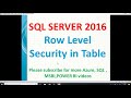 Row Level Security in Sql Server | RLS in SQL | Security in SQL Server