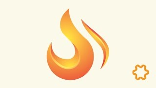 Simple Flame logo design illustrator tutorial in 3d style / fire logo design / adobe illustrator