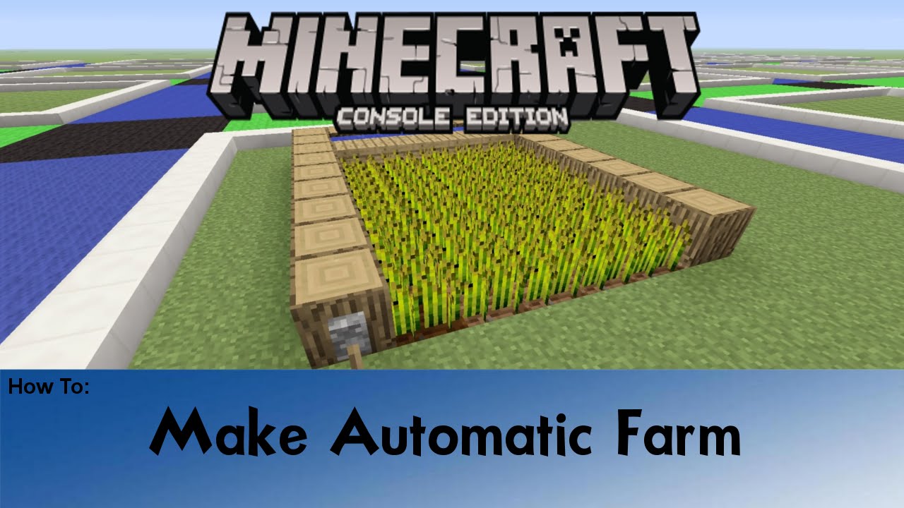 Minecraft How To Make A Simple Automatic Farm Youtube