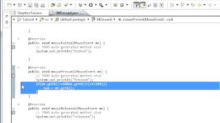 Java programming part 103 Graphics : Java Animation 6 MouseListener 2