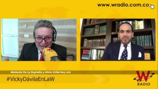 Abelardo De La Espriella y Alirio Uribe en entrevista con Vicky Dávila en La W