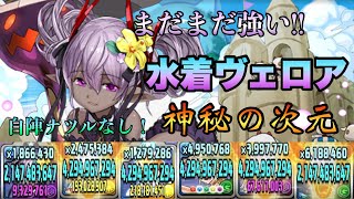 【神秘の次元】ナツル難民必見！水着ヴェロアが安定感抜群！(VS闇アルバート)【パズドラ】