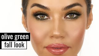 Olive Green Fall Makeup Look | Eman