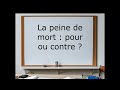 Régional Français Production écrite , Plan Dialectique : la Peine de mort