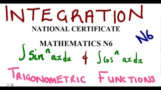 Mathematics N6 Integration - Trigonometric Functions @mathszoneafricanmotives @mathswithadmirelightone