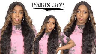 Awesome T Lace Human Hair Blend HD Lace Front Wig - HBTL PARIS 30 --/WIGTYPES.COM