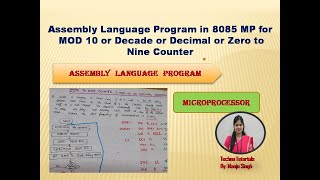 Zero to nine counter program in  8085 | BCD counter Program using 8085 microprocessor