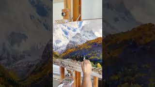 Mountains Oil painting #oilpainting
