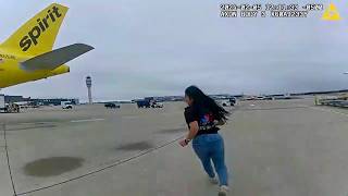 Woman Runs Between Active Planes To Escape Arrest, Ends Terribly