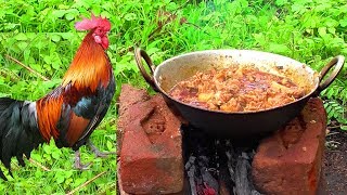 Country Chicken Recipe at My Farm House |  కట్టెల పొయ్యి మీద నాటు కోడి కూర (Tasty Chicken Recipe)