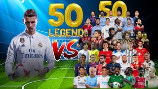 Ronaldo 🆚 50 Legends | Ultimate football versus #football #ronaldo
