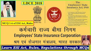 #mcq 1-6 #ldce 2018 #esi #act #1948 #question #india #esic #benefits #bpsc #new #mumbai #upsc #best