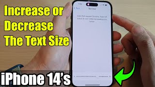 iPhone 14's/14 Pro Max: How to Increase/Decrease The Text Size