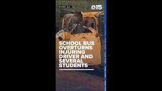 Mobile Co. Public School bus rolls over, injures driver and several students - WPMI NBC 15