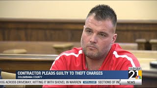 Contractor pleads guilty to theft charges