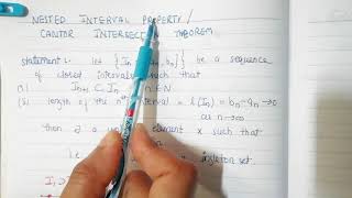 NESTED INTERVAL PROPERTY / CANTOR INTERSECTION THEOREM | UTTARAKHND LT MATHS | NVS KVS TGT PGT |