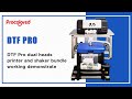 Procolored DTF pro bundle, automatically shaker+dual-head DTF printer working demonstrate