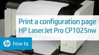 Printing a Configuration Page | HP LaserJet Pro CP1025nw Color Printer | HP