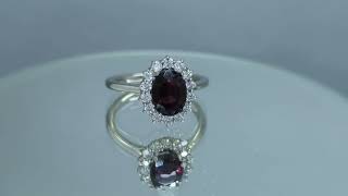 MJW Jewelry Display: 1.5Ct Oval Garnet \u0026 Diamonds Ring