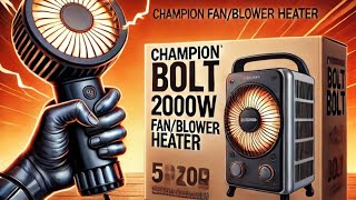 Unboxing Champion Bolt 2000W Fan/Blower Heater (White) | Amazon Review\