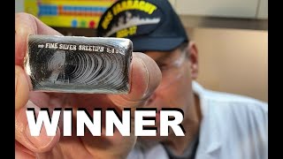 Hand Poured Pure Silver Bar WINNER