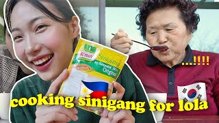 Cooking SINIGANG for my Korean Grandma