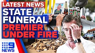 State funeral confirmed for Warne, Locals grill Perrottet over flood response | 9 News Australia