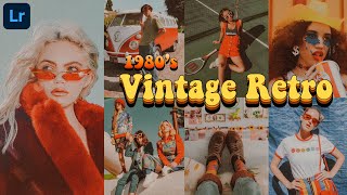 1980s Vintage Retro | Lightroom Mobile Presets Free DNG | How To Edit 1980s Vintage Retro Tutorial
