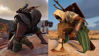 AC: Odyssey VS AC: Origins - Basic Combat Comparison Stealth & Unarmed Showcase