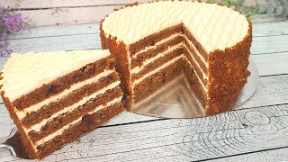 This world-famous cake melts in mouth! Carrot cake! Fast, tasty and cheap!