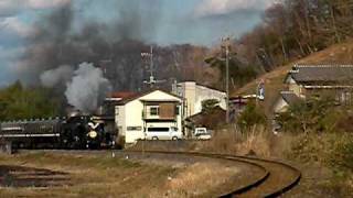 真岡鐵道 2010年SL新年号(C11-325)　HM・日章旗付き　2010.1.9