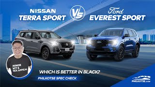 Nissan Terra Sport vs Ford Everest Sport - Which is BETTER in BLACK? | Philkotse Spec Check